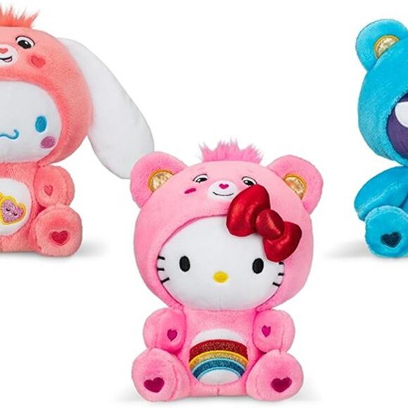 Care Bears Hello Kitty Dressed As Cheer Bear 8" Fun-Size Plush - Soft, Huggable - Picture 2 of 6